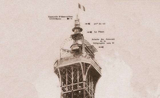 Foto der Antennen des Eiffelturms